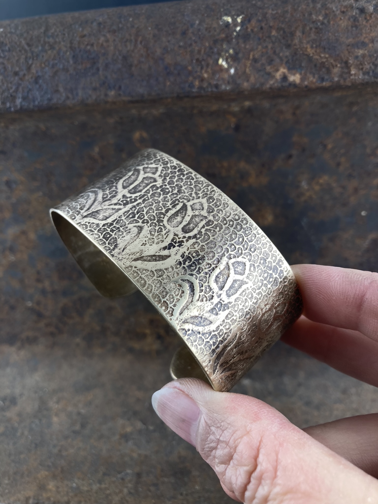 Brass Tulip Cuff
