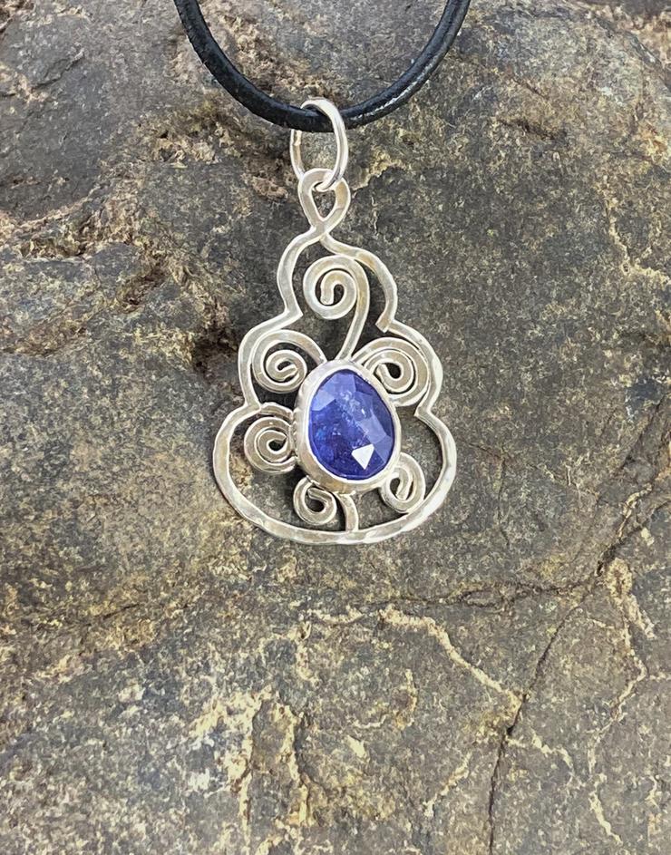 Squiggle Ring with Rainbow Moonstone
